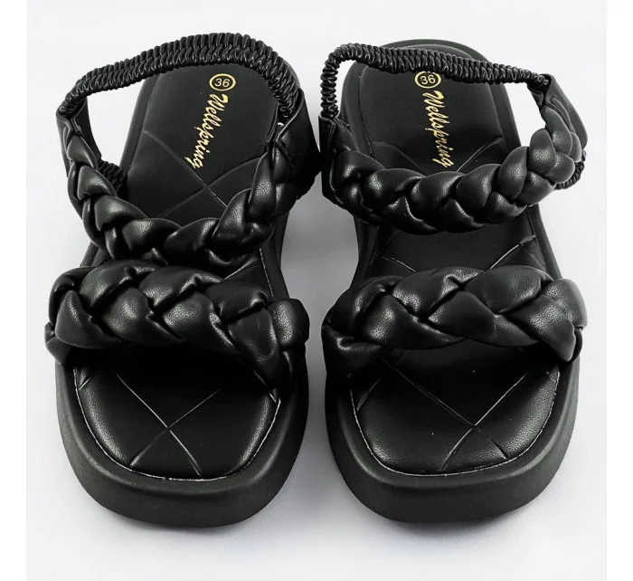 Černé sandály se pásky model 17352419 - WELLSPRING