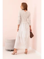 Dlhé šaty bez ramienok slivka Dlhé šaty bez ramienok slivka