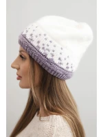 Dámská zimní čepice z vlny s krystaly model 21750448 grafitová - K-Fashion Dámská zimní čepice z vlny s krystaly model 21750448 grafitová - K-Fashion