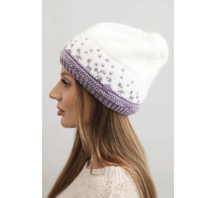 Dámská zimní čepice z vlny s krystaly model 21750448 grafitová - K-Fashion Dámská zimní čepice z vlny s krystaly model 21750448 grafitová - K-Fashion