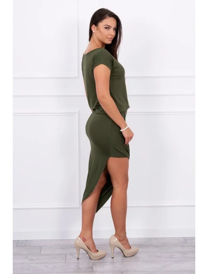 Asymetrické khaki šaty Asymetrické khaki šaty
