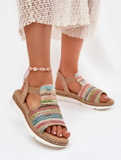 Sandały Damskie Z Plecionką Multikolor Jelana