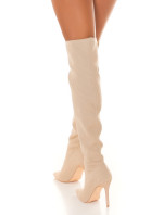 Sexy Musthave Overknee Boots ribbed