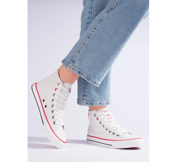 Trendy tenisky dámské bílé bez podpatku Trendy tenisky dámské bílé bez podpatku