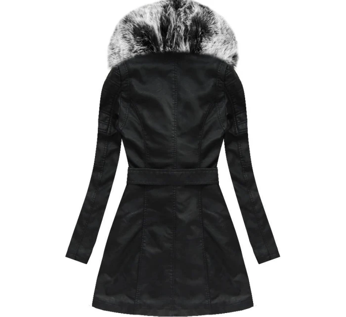 kabát z ekologické kůže s límcem model 21719182 - Libland