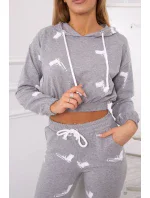 Sada s potlačou pištole šedá