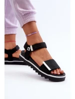 Damskie Sandały Na Platformie Big Star NN274778 Czarne Damskie Sandały Na Platformie Big Star NN274778 Czarne