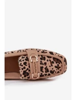Mokasyny Loafersy Damskie Z Ozdobnym Elementem Panterka Beżowe Evelora Mokasyny Loafersy Damskie Z Ozdobnym Elementem Panterka Beżowe Evelora