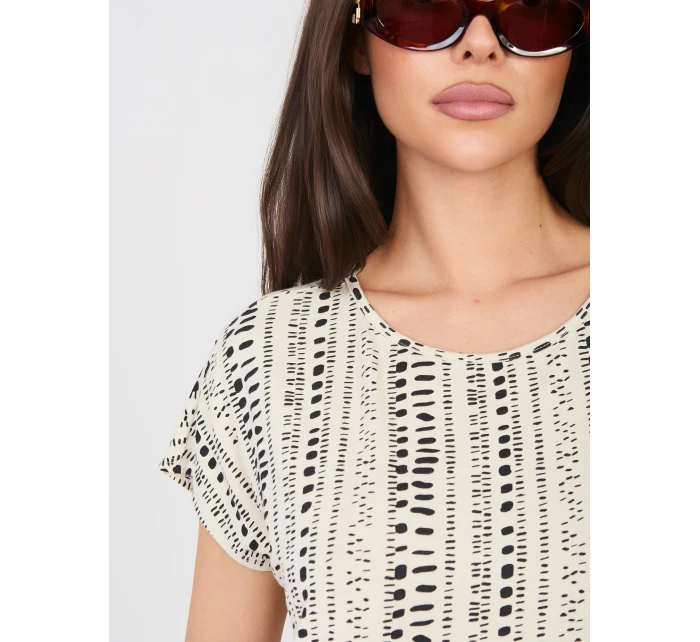 Tričko D12110M02646F light beige Tričko D12110M02646F light beige