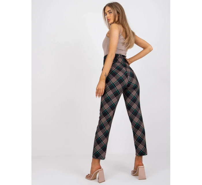 DHJ nohavice SP 3689.08 čierna a zelená