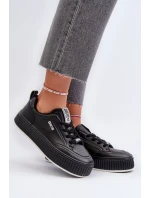 Dámske tenisky na platforme Big Star Black Dámske tenisky na platforme Big Star Black