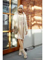 Dámské denní šaty béžové model 19139542 - Fasardi Dámské denní šaty béžové model 19139542 - Fasardi