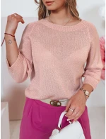 Dámský oversize svetr pudrově růžový Dstreet model 21985623 - FashionStreet