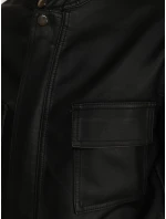 Dámska kožená bunda čierna FashionStreet TY5539