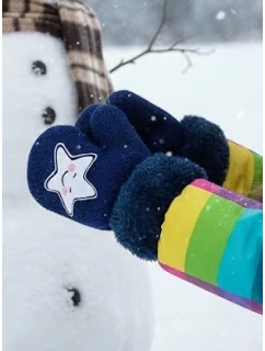 Dívčí rukavice RED  se šňůrkou model 20482503 - Yoclub