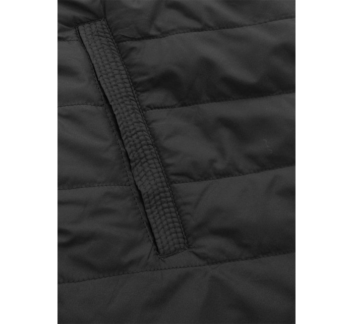 Čierno-biela dámska obojstranná bunda (W656BIG)
