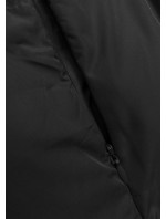 Oboustranná černá dlouhá dámská vesta (V723)