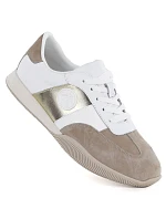 Dámske kožené poltopánky bielo-béžové Artiker 58C1113