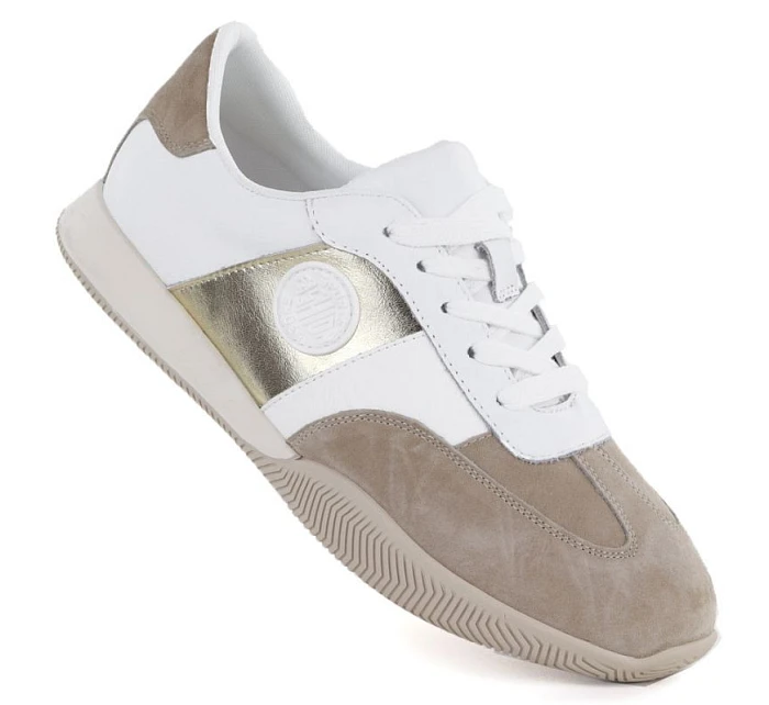 Dámske kožené poltopánky bielo-béžové Artiker 58C1113