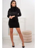 Velurové šaty černý Velurové šaty černý