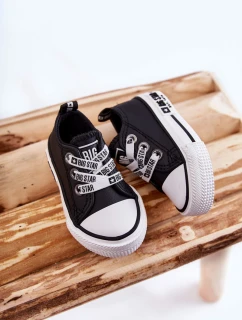 Dětské kožené tenisky BIG STAR model 21594816 Černý a bílý - Big Star Shoes