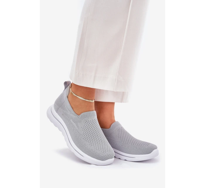 Dámské Textilní Tenisky Šedé model 21689117 - EVENTO Dámské Textilní Tenisky Šedé model 21689117 - EVENTO