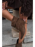 kotníkové boty typu na podpatku Khaki model 22360448 - Boto kotníkové boty typu na podpatku Khaki model 22360448 - Boto