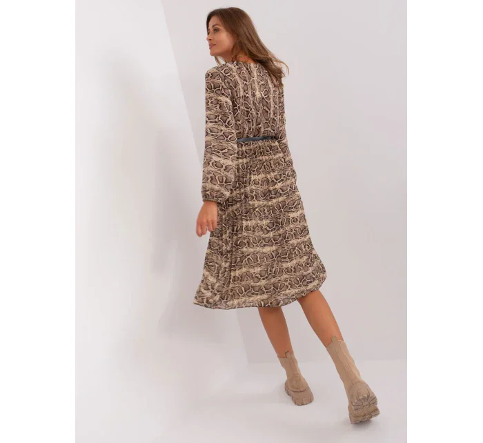 Šaty DHJ SK 10536N 5.03P čierna a béžová