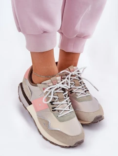 Dámske semišové tenisky Big Star HI-POLY SYSTEM - sivo-ružové