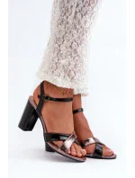 Sandále na podpätku model 198678 Krok vo veľkom štýle