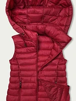 Dámska červená prešívaná mikina bez rukávov (16M9139-270)