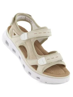 Pohodlné sandále na suchý zips Rieker W RKR691 beige