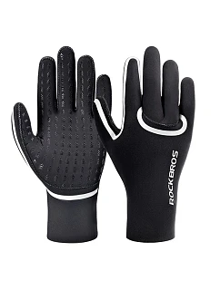Rockbros nepremokavé cyklistické rukavice, veľkosť: L/XL - čierne