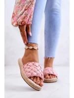 Kožené pletené pantofle Big Star model 21580662 Růžová - Big Star Shoes