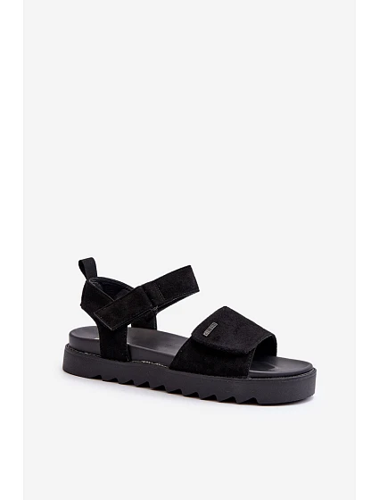 Dámské Semišové Sandály Na Platformě Big Star model 21655456 Černé - Big Star Shoes Dámské Semišové Sandály Na Platformě Big Star model 21655456 Černé - Big Star Shoes