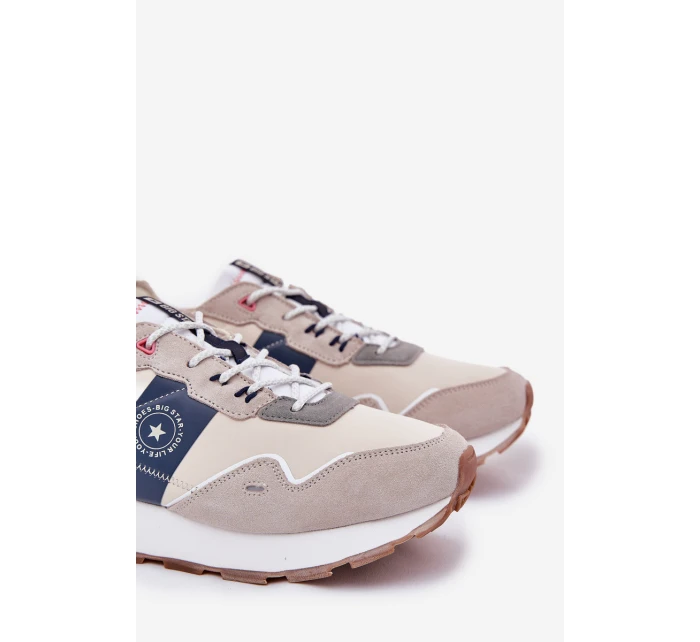 Semišové Pánské Tenisky Na Platformě Big Star model 21690845 HiPoly System Šedé - Big Star Shoes