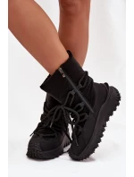 Kožené sněhule na platformě model 21728506 Černé - Lee Cooper