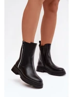 Kotníkové boty dámské zateplené černé Solenne Kotníkové boty dámské zateplené černé Solenne