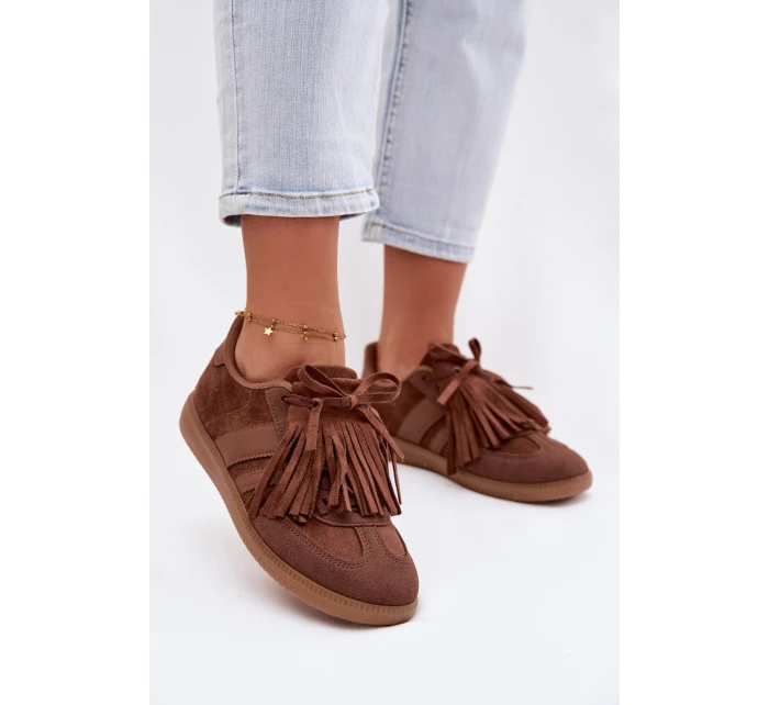 Dámské tenisky s třásněmi Hnědé Dorivelle