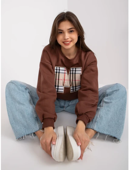 Mikina EM BL U617.95 tmavo hnedá