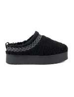 Krásné černé  sněhule dámské platforma