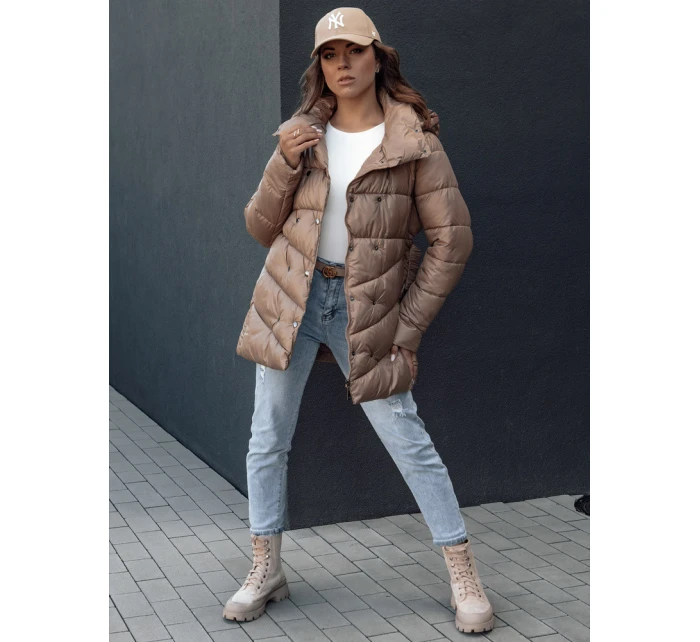 Dámský prošívaný zimní kabát camel Dstreet model 21979847 - FashionStreet