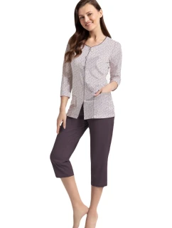 Pyžamo model 21310273 3/4 3XL Z25/26 dámské rozepínací - Luna