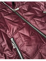 kurtka z kapturem plus size Goodlookin bordowa model 22015637 - S'WEST kurtka z kapturem plus size Goodlookin bordowa model 22015637 - S'WEST