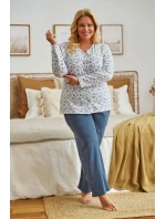 Dámske pyžamo 5282 modré plus - Doctornap