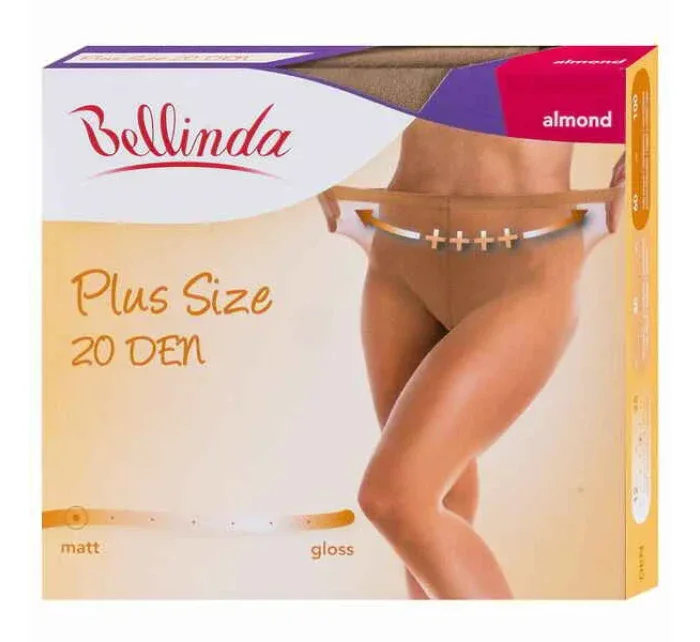 Pančuchové nohavice pre nadmerné veľkosti PLUS SIZE 20 DEN - Bellinda - almond