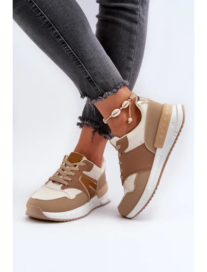 Sneakersy Damskie Z Eko Skóry Brązowe Vinelli Sneakersy Damskie Z Eko Skóry Brązowe Vinelli