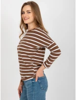 Bluzka RV BZ model 18604795 biało brązowy - FPrice Bluzka RV BZ model 18604795 biało brązowy - FPrice