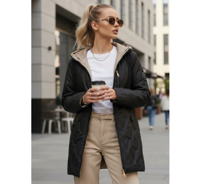 Dámská prošívaná přechodová bunda černá Dstreet model 21995994 - FashionStreet