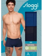 Pánske boxerky GO Natural Hipster C2P - BLUE - modré M008 - SLOGGI